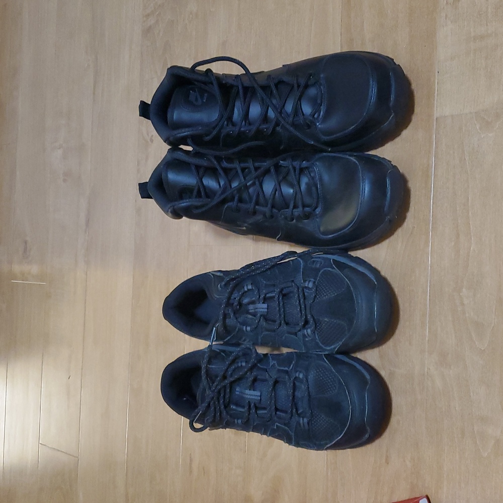 Nike Men's Black High-Top Boots And Hi Tec. Size 8